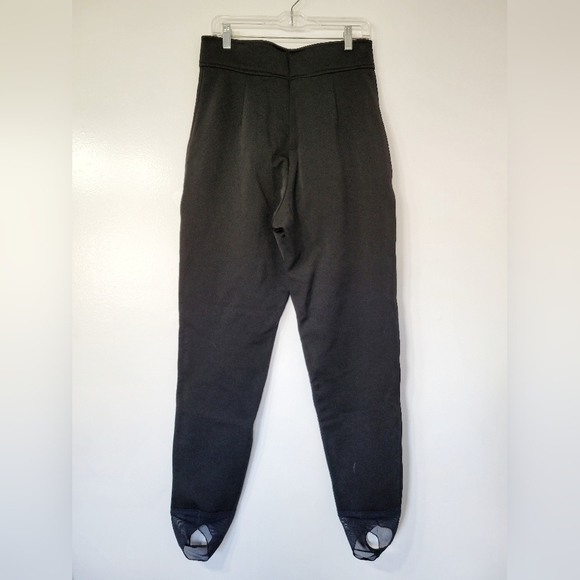 Eddie Bauer Ebtek Schoeller Black Stretch Snow Ski Stirrup Pants Size 12 - Picture 2 of 11